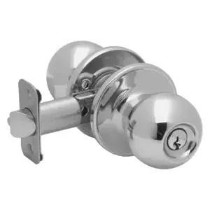 Schlage Dexter Corona Bright Brass Entry Knobs ANSI Grade 2 1-3/4 in. Schlage Dexter Corona Bright Brass Entry Knobs ANSI Grade 2 1-3/4 in.
