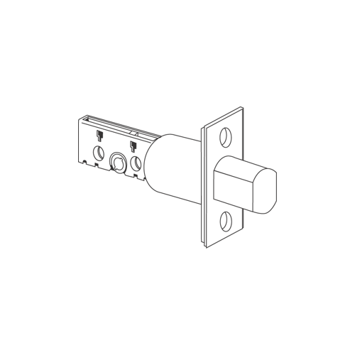 B600 Series Square Corner Deadbolt with 2-3/8" Backset and 1-1/8" Face Bright Brass Finish