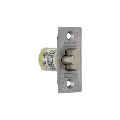 A Series Square Corner Dead Latch with 2-3/8" Backset with 1" Face Satin Chrome Finish