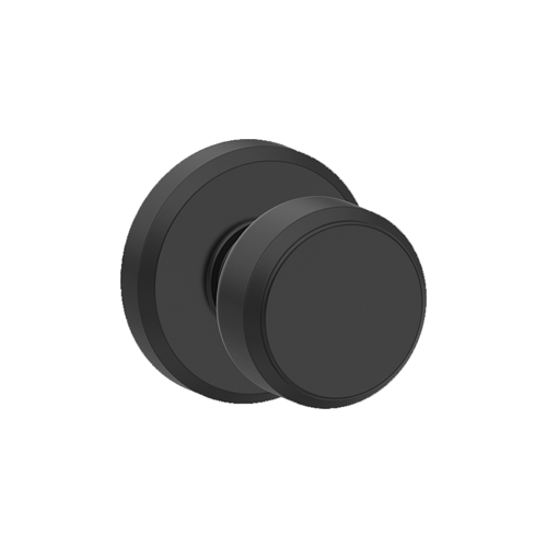 Passage Bowery Knob Grade 2, Radius Corner/Drive-In Adjustable Backset, Matte Black 622