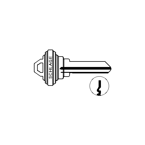 6-Pin Standard Key Blank J Keyway