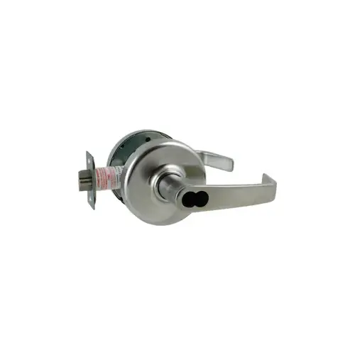 Zinc Newport Lever and D Rose Single Cylinder Storeroom Grade 1 Extra Heavy Duty Cylindrical Lever Lock IC 6 Pin with Temporary Disposable Core Satin Chrome Finish