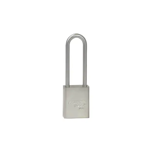 Safety Padlock 3" Shackle Silver Keyed Different Clear