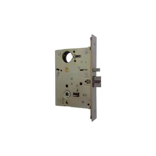 Storeroom Mortise Body Only RH, for Knobs Sets, 2-3/4" Backset, Latch Only, No Deadbolt, Front 1-1/4 x 8", Grade 1, Stainless Steel US32D/630