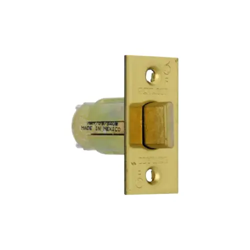 A Series Square Corner Spring Latch with 2-3/4" Backset with 1" Face Bright Brass Finish