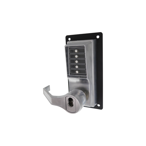 Kaba Access LLP1020B-26D-41 LP1000 Series Mechanical Pushbutton Exit Trim, Satin Chrome