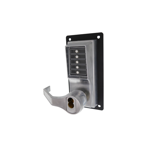 Kaba Access LLP1020C-26D-41 LP1000 Series Mechanical Pushbutton Exit Trim, Satin Chrome