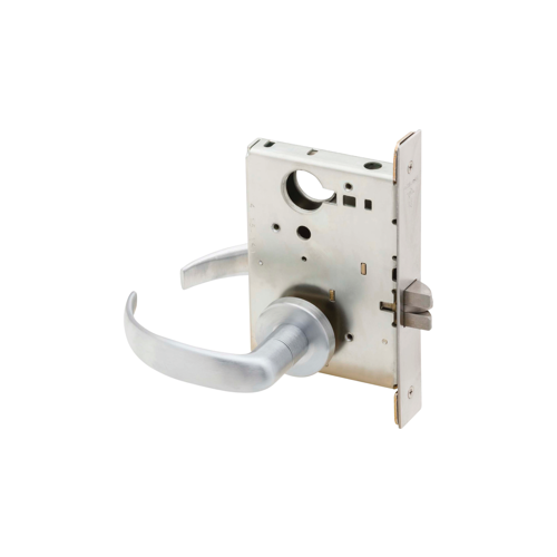 Passage Latch Mortise Lock with 17 Lever and A Rose Satin Chrome Finish