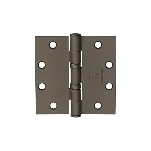 5-Knuckle Hinge, Standard Weight, Full Mortise, Oil Impregnated Bearing (TA), 4.5" x 4.5" (4545), Steel Base, Antique Bronze, Oiled and Lacquered US10A