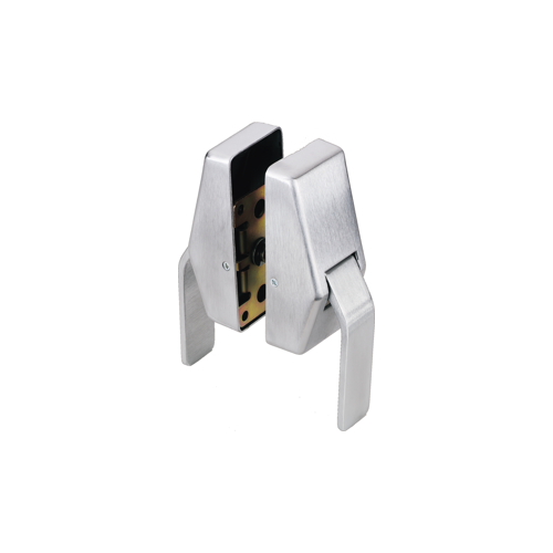 Hospital Push/Pull Tubular Latch, Passage Function, 2-3/4" Backset, T-Square Corner Strike, Spring Latch (Unguarded), Satin Chrome