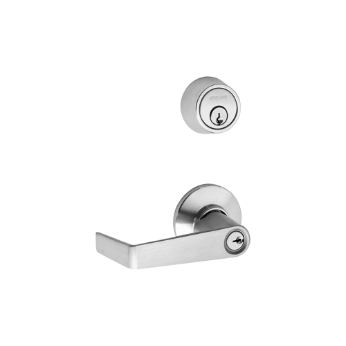 S200 Series Interconnected Entry Double Locking Saturn Lever C Keyway with 16-481 Latch 10-109 Strike Satin Chrome Finish