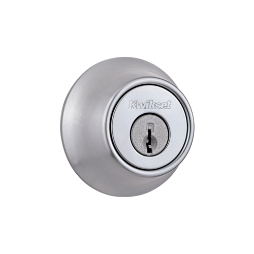 Single Cylinder Deadbolt, KW1 SmartKey, Keyed Alike 3, Radius Corner Adjustable Latch 2-3/8"-2-3/4" Backset, Grade 3, Satin Chrome US26D/626