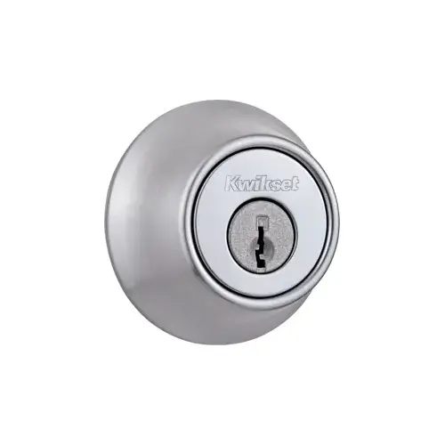 Double Cylinder Deadbolt, KW1 Keyway, Keyed Alike 3, Square Corner Adjustable Latch 2-3/8"-2-3/4" Backset, Grade 3, Satin Chrome US26D/626