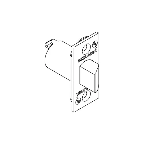 A Series Square Corner Spring Latch with 2-3/8" Backset with 1" Face Bright Brass Finish