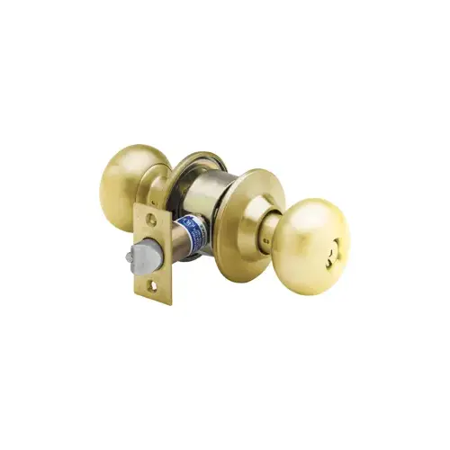 Entry Knob, Marks C Keyway, 6 Pin, Keyed Different, 2-3/4" Backset, T-Strike, Grade 2, Bright Brass US3/605