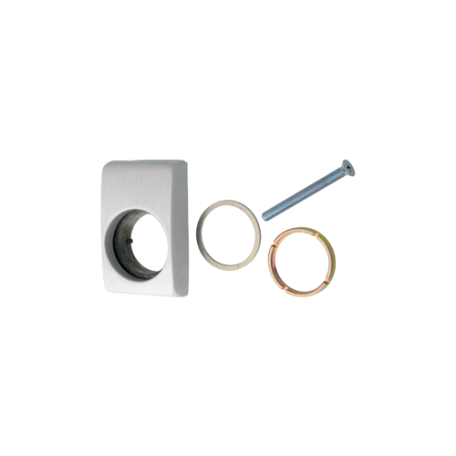 8650 Cylinder Escutcheon Kit, Satin Aluminum Clear