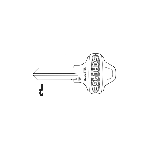 Full Size Everest Standard Key Blank C145 Keyway, Brass