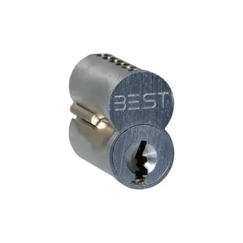 Standard 6 Pin D Keyway Uncombinated Core with Spacer Satin Chrome Finish