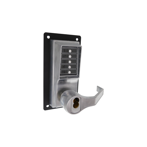 Kaba Access LRP1020C-26D-41 LP1000 Series Mechanical Pushbutton Exit Trim, Satin Chrome
