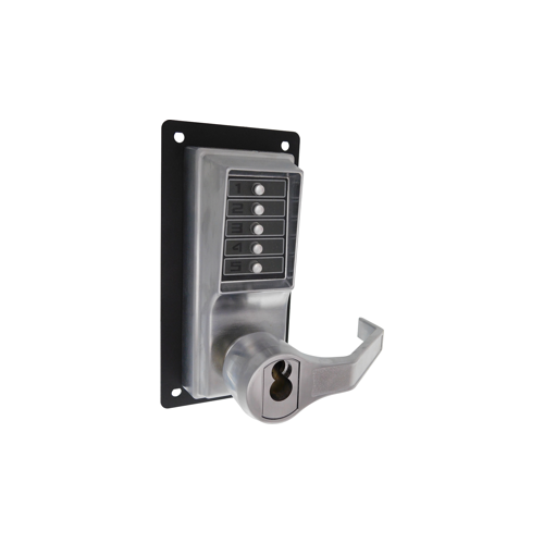 Kaba Access LRP1020R-26D-41 LP1000 Series Mechanical Pushbutton Exit Trim, Satin Chrome