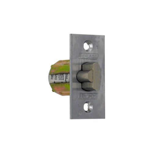 D Series Square Corner Dead Latch with 2-3/8" Backset and 1-1/8" Face Satin Chrome Finish