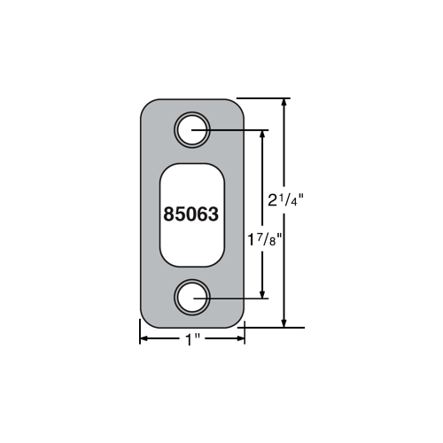 Deadbolt Strike Satin Chrome