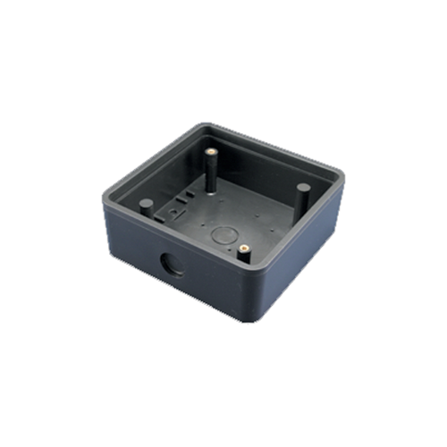 BEA 10BOX475SQSM ADA 4-3/4 in. x 4-3/4 in. Plastic Black Lexan 2-Gang Mounting Box