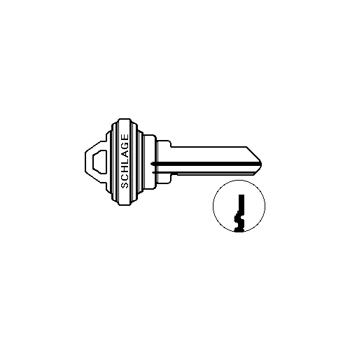 5-Pin Standard Key Blank EF Keyway