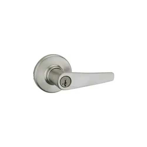 Delta Keyed Entry Lever Satin Nickel