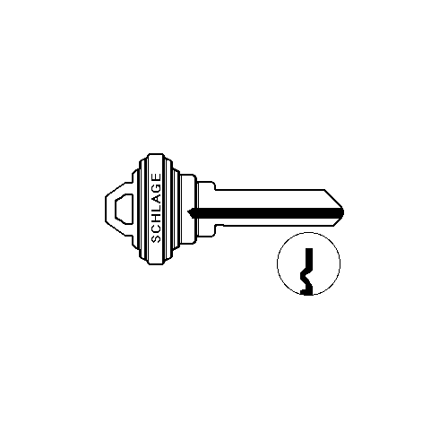 6-Pin Standard Key Blank H Keyway