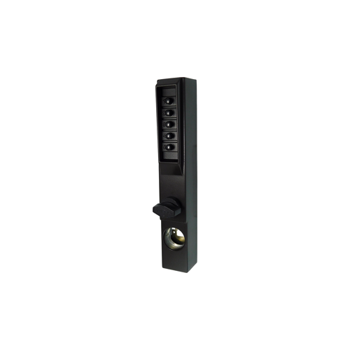 Kaba Access 3001-55-41 3000 Series Mechanical Pushbutton Narrow Stile Lock, Black