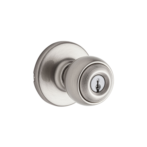 Polo Entry Knob, KW1 Keyway, Keyed Alike 3, 6-Way Adjustable Latch 2-3/8"-2-3/4" Backset, Grade 3, Satin Nickel US15/619