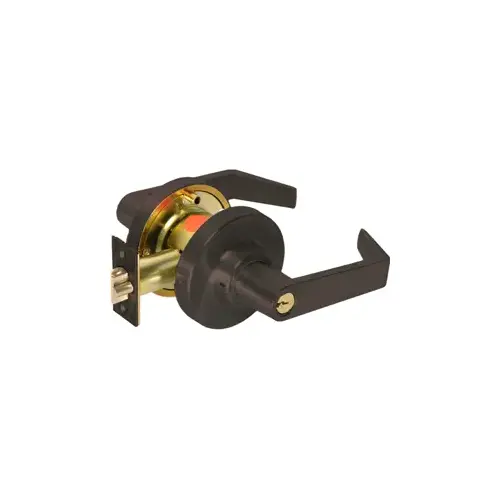 EU 24V Storeroom Lever Lockset, Marks C Keyway, 6 Pin, 2-3/4" Backset, ANSI Strike, Grade 1, Dark Bronze US10B/613E