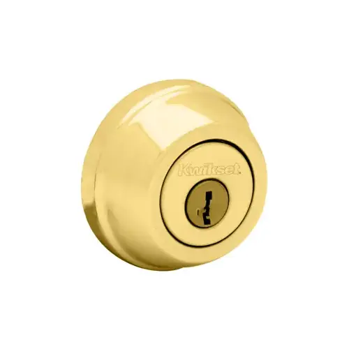 Single Cylinder Deadbolt, KW1 Keyway, Keyed Alike 3, Radius Corner Adjustable Latch 2-3/8"-2-3/4" Backset, Grade 2, Bright Brass US3/605