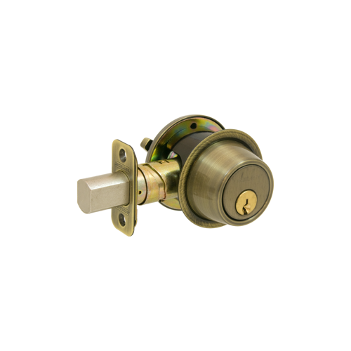 Lock Deadlock Satin Brass Blackened Satin Relieved Clear Coated