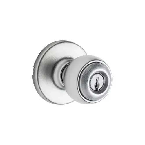 Polo Storeroom Knob, KW1 SmartKey, Keyed Alike 3, 6-Way Adjustable Latch 2-3/8"-2-3/4" Backset, Grade 3, Satin Chrome US26D/626