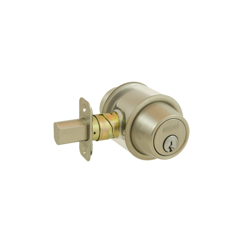 Grade 2 Double Cylinder Deadbolt with C Keyway with 12287 Latch and 10094 Strike Satin Nickel Finish