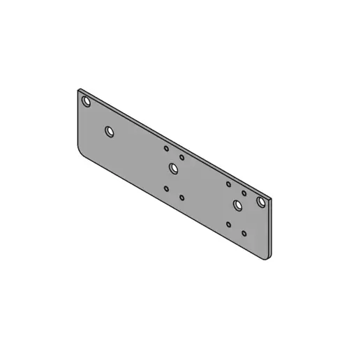 4040XP Series Drop Plate, Hinge Side Mount with Narrow Top Rail, 689/AL Aluminum Powder Coat