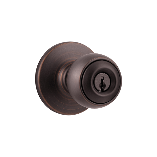 Kwikset 400P11P-6ALRCS SMT KA3 Polo Entry Knob, KW1 SmartKey, Keyed-Alike 3, 6-Way Adjustable Latch 2-3/8"-2-3/4" Backset, Grade 3, Venetian Bronze 11P/716