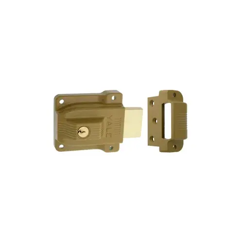 Yale Commercial 112 1/4 Double Cylinder Auxiliary Deadbolt Sprayed Brass