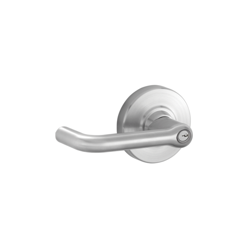 Grade 1 Passage Latch, Tubular Lever, Non-Keyed, Satin Chrome