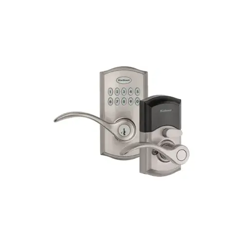Electronic Pembroke Lever, AAA Grade, Keyless Key, Zinc, Satin Nickel, Commercial