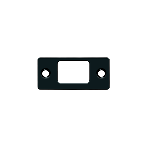 Strike Plate, Deadbolt, 2-3/4" x 1-1/4" in Paint Black