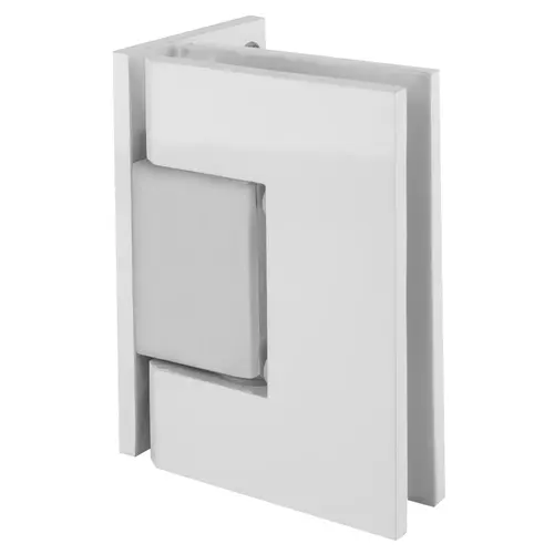 CRL GEN044AW All White Geneva 044 Series Wall Mount Offset Back Plate Hinge