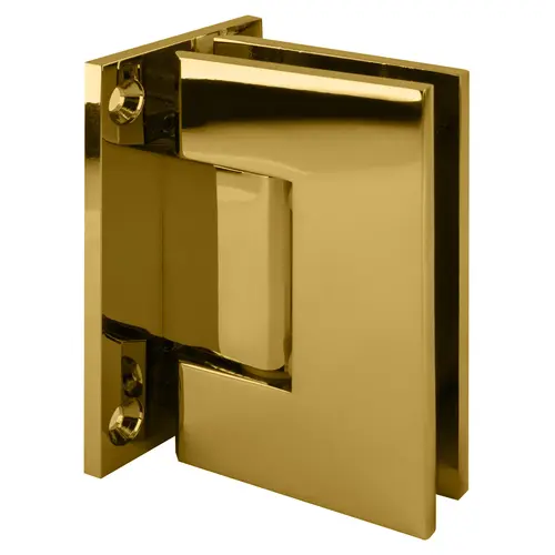 Polished Brass Geneva 537 Series Wall Mount Full Back Plate Standard Hinge With 5 Degree Offset