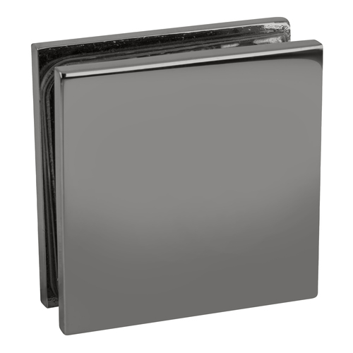 Chrome Square Style Notch-in-Glass Fixed Panel U-Clamp