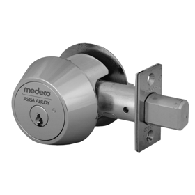 Medeco Security Locks 11C621-T-26-DL-P M3 Double Cylinder Commercial Deadbolt, 2-3/8" Backset, 6-Pin, DL Keyway, Pinned with 2 Keys, UL437 Grade 1, Satin Chrome 26