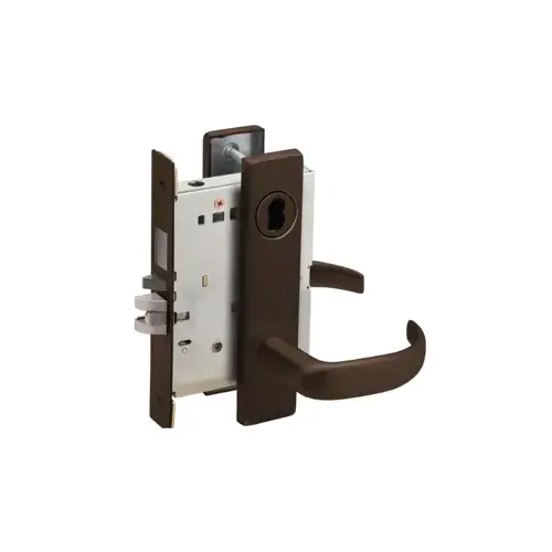 Lock Mortise Lock Dark Oxidized Satin Bronze Oil Rubbed