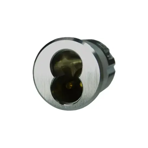 SFIC 1-3/8" 7-Pin Mortise Cylinder Housing, Less Core, Standard Cam, 626/US26D Satin Chrome