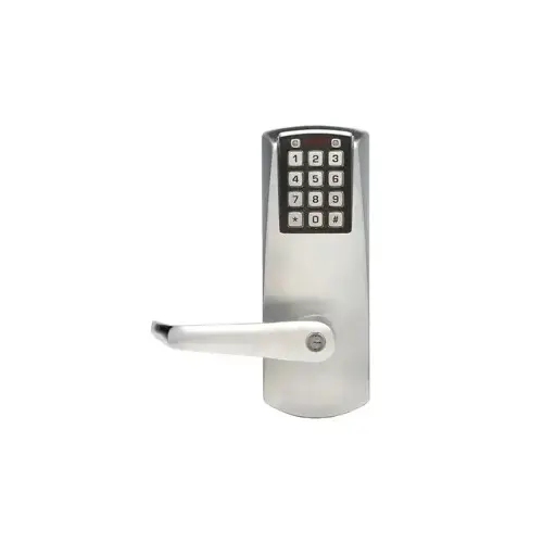 E-Plex 2000 Exit Trim, 100 Access Codes Key-in-Lever Schlage C, Long Lever, 626/US26D Satin Chrome